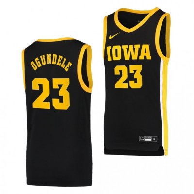 Iowa Hawkeyes Josh Ogundele #23 Black Basketball Jersey Dri-FIT Swingman