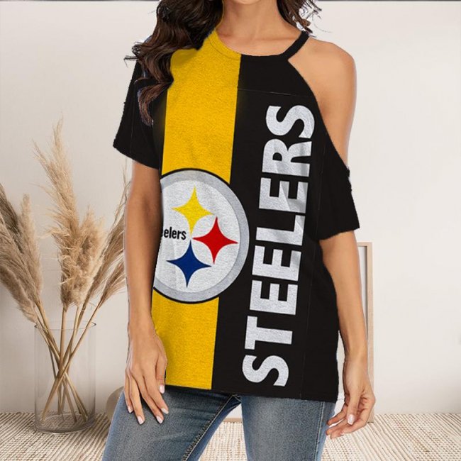 PITTSBURGH STEELERS Fans Should Support Off-The-Shoulder Top T-Shirt