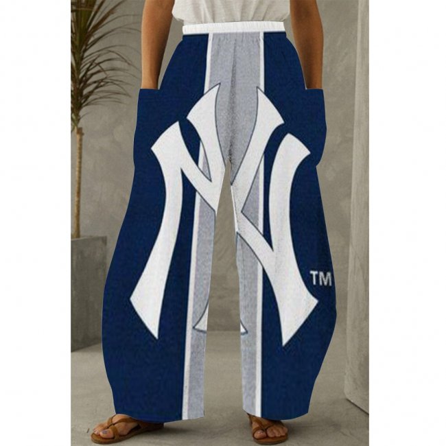 Women's New York Yankees printed pocket pants