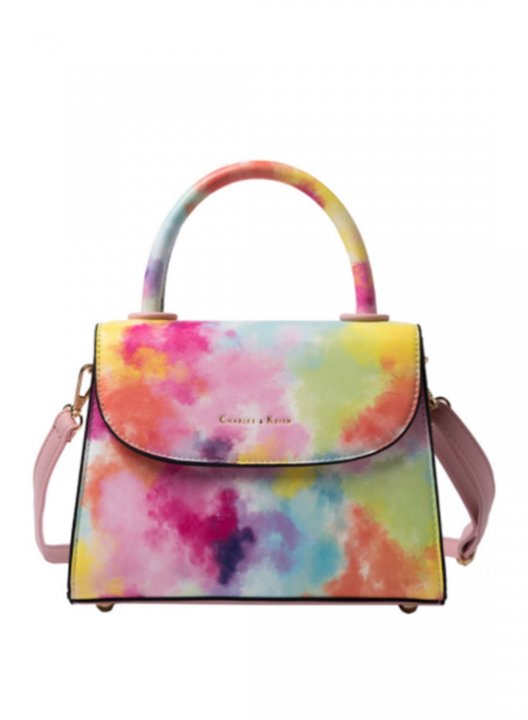 Women's Tie Dye Handbags Multicolor PU Leather Bag