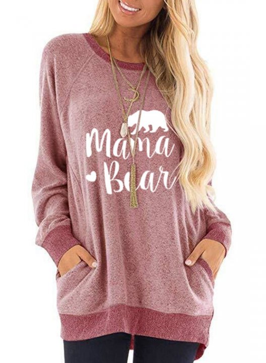 Mama Bear Pocketed Tunic Sweatshirt