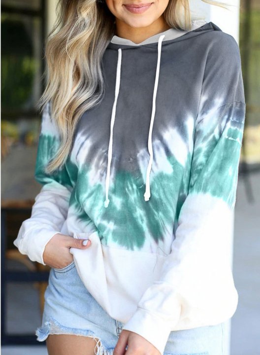 Color Block Long Sleeve Hoodie