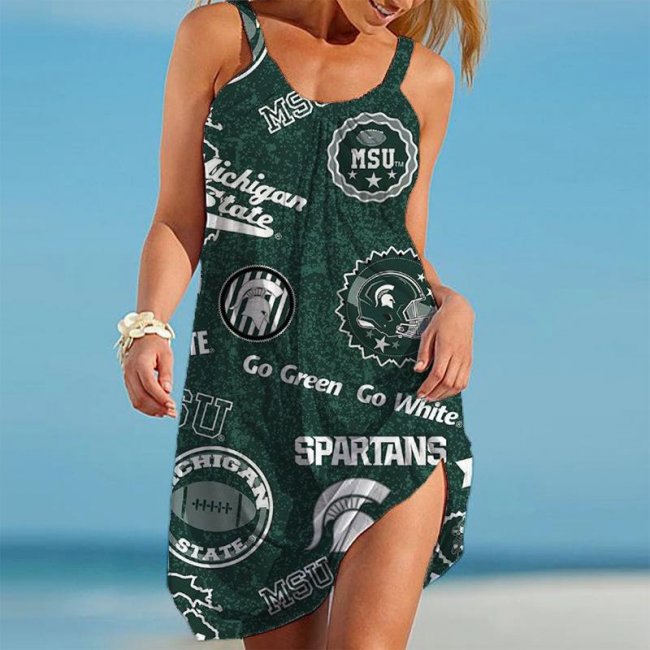 NCAAF Spartans Loose Holiday Beach Dress