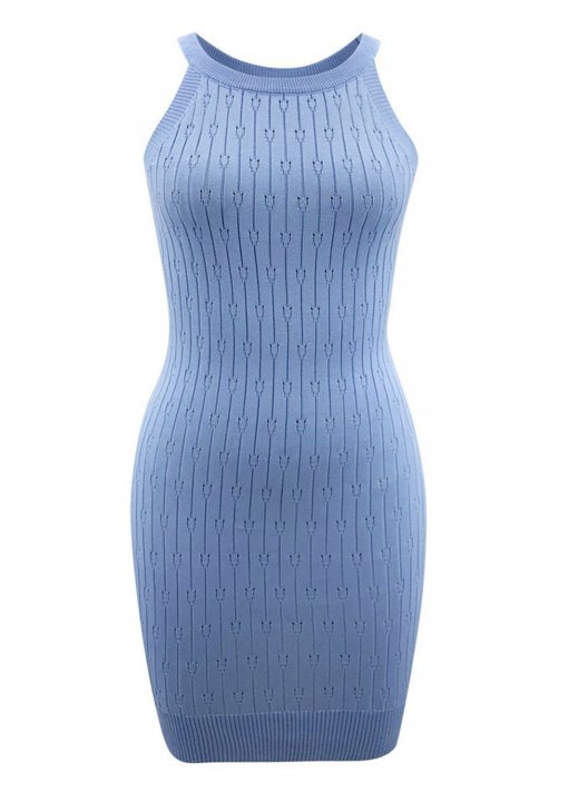 Women's Dress Solid Bodycon Round Neck Sleeveless Summer Daily Casual Mini Dress