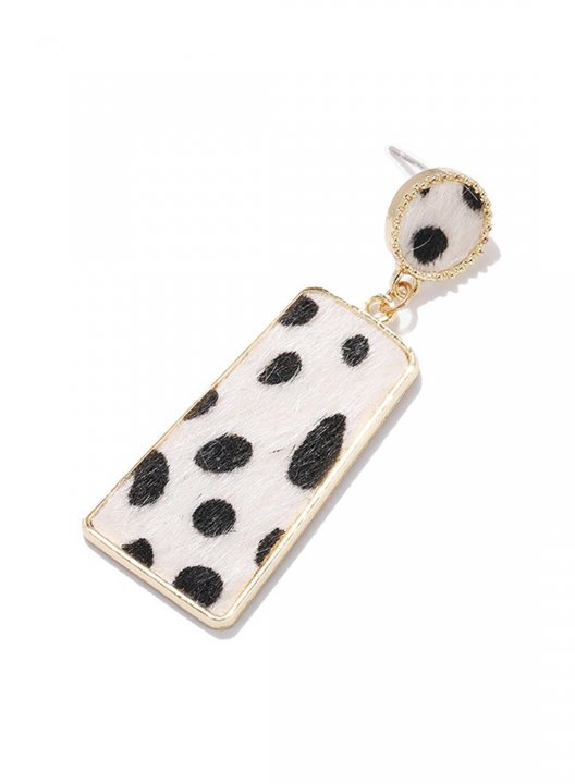 Women's Earrings Cow Spot Print Fashion Earrings