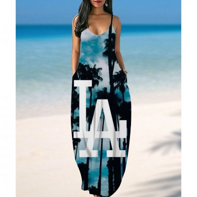 Women's Los Angeles Dodgers Printed Halter Dress