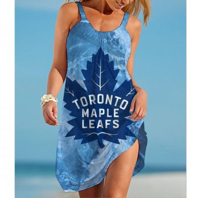 Women's Toronto Maple Leafs Printed Halter Dress