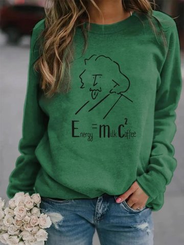 Einstein Portrait Print Sweater
