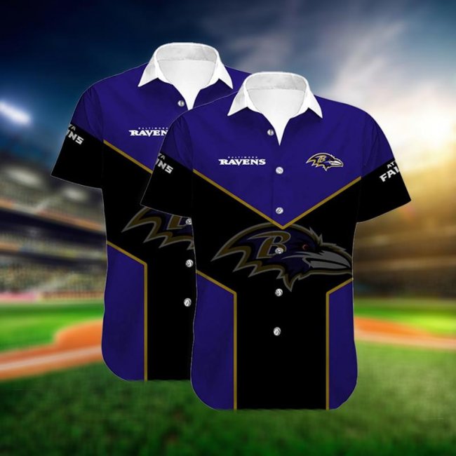 BALTIMORE RAVENS Lapels Short Sleeves T-Shirt