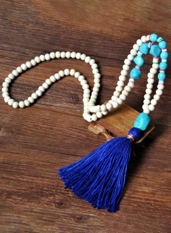 Women's Necklaces Color Block Wood Necklaces