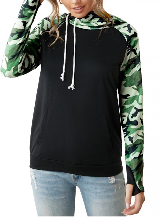 DoubleHood™ Sweatshirt - Army Vibes