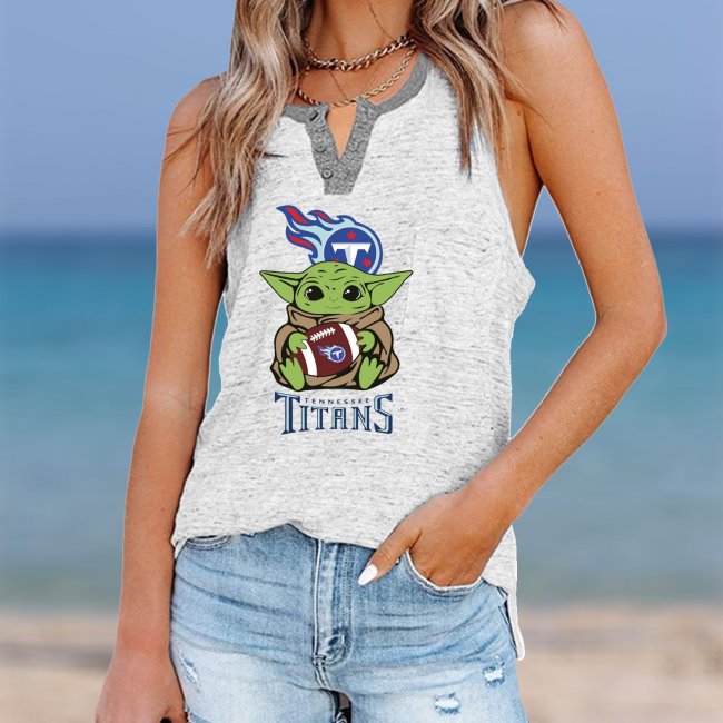 TENNESSEE TITANS Should Support Yoda V- Neck Pocket Button Vests