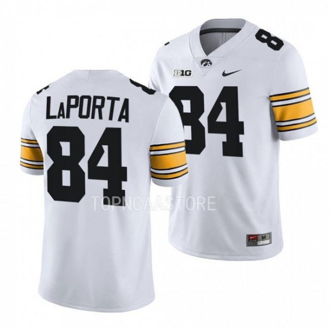 Sam LaPorta Iowa Hawkeyes #84 White Jersey 2022 College Football Men's Uniform