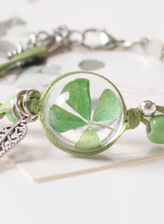 Women's St.Patrick's Day Bracelets Solid Glass Bracelets