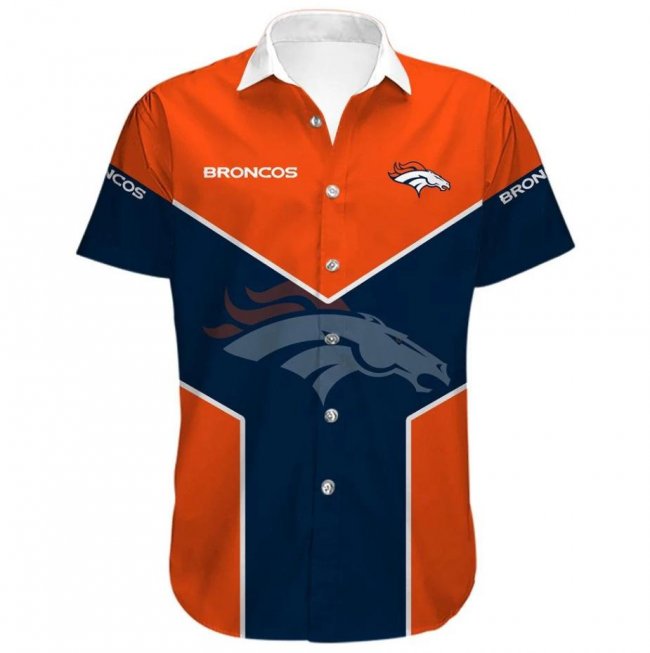 DENVER BRONCOS Lapels Short Sleeves T-Shirt