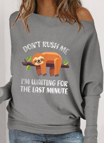 Women's Don't Rush Me I'm Waiting Until the Last Minute Sweatshirt Cute Sloths Sweatshirt