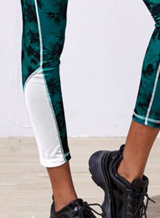 Women's Leggings Slim Tiedye High Waist Daily Casual Track Pants