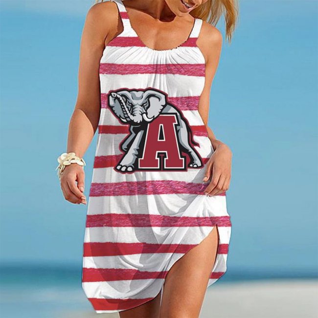 NCAAF Alabama Crimson Tide Loose Holiday Beach Dress