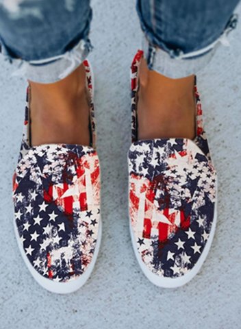 Women's Canvas Shoes American Flag Shoes