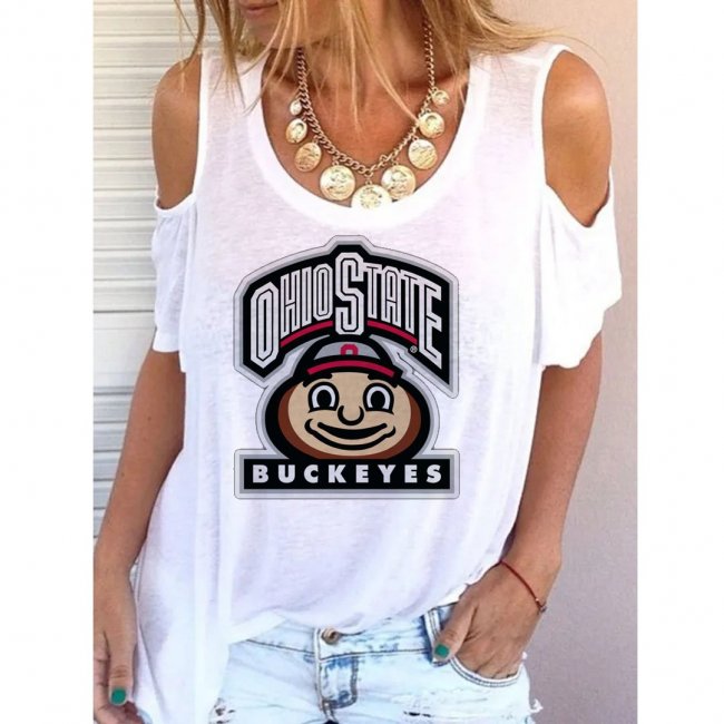 Women's OHIO STATE Printed Short Sleeve Tops