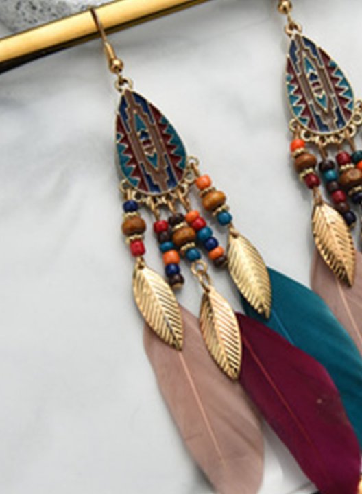 Women's Earrings Multicolor Feather Earrings