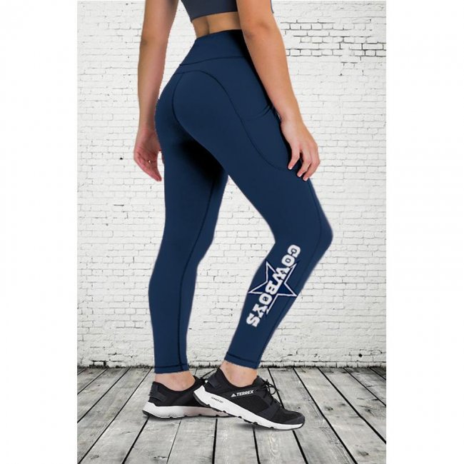 DALLAS COWBOYS Women's High Pocket Waist Yoga Pants Slimming Booty Leggings Workout Running Butt Lift Tights