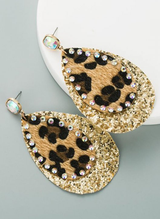 Women's Earrings Leopard PU Earrings