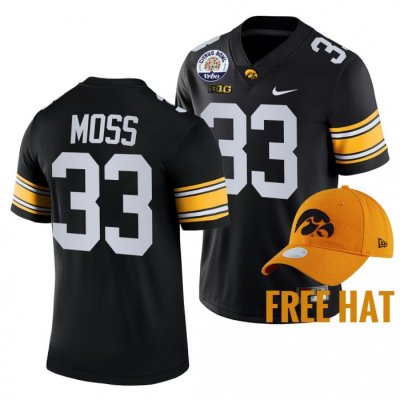 Riley Moss Iowa Hawkeyes 2021 Citrus Bowl Black Free Hat 33 Jersey Men