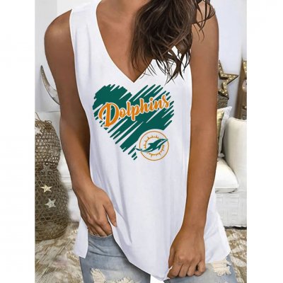 Women's Baseball Print V-neck Sleeveless Vest