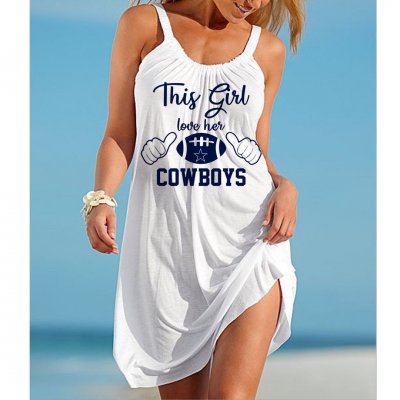 Women's Dallas Cowboys Printed Halter Dress