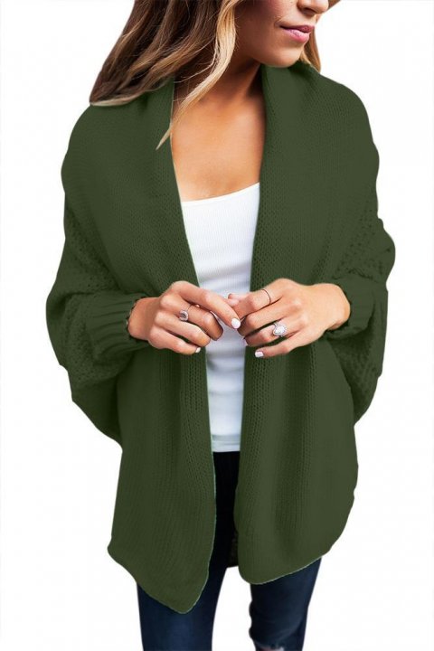 Women's Cardigans Chunky Knit Open Front Dolman Cardigan