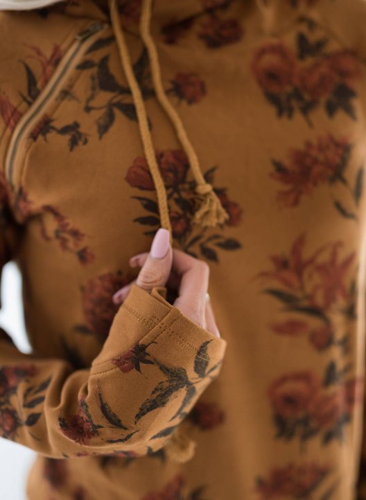 Floral Hooded Casual Hoodie