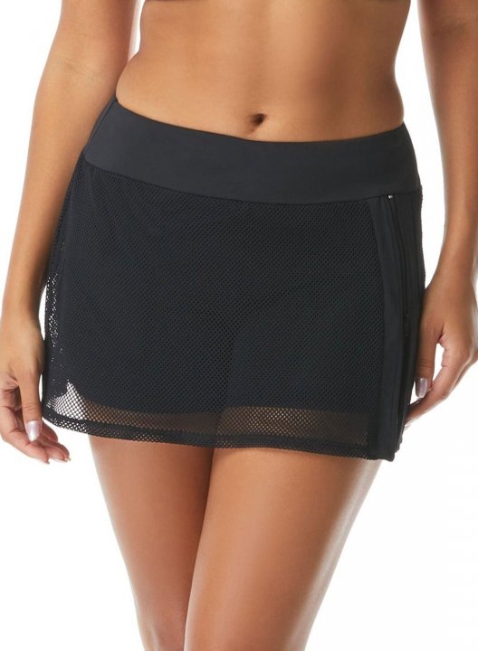 Women's Swim Skorts Solid Mesh Swim Skorts