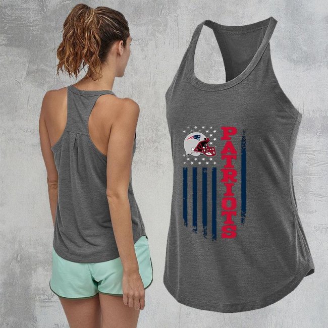 NEW ENGLAND PATRIOTS Sports Vest Women's Beauty Back Yoga Top Sleeveless Running Yoga Clothes Fitness Clothes