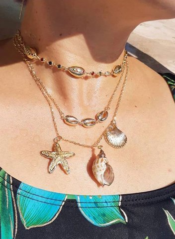 Women's Necklaces Solid Metal Necklaces