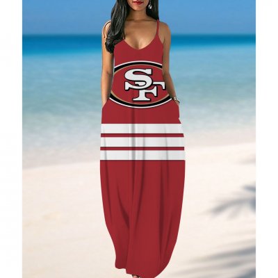 San Francisco 49ers Printed Halter Dress