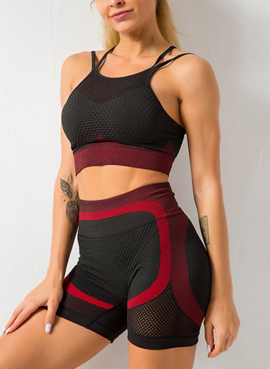 Women's Suits Sports Seamless Quick-drying Yoga Vest Shorts Suit