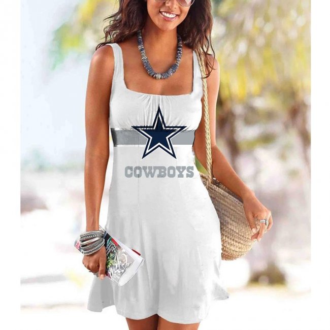 COWBOYS Tube Top Team Print Sleeveless Vest Dress