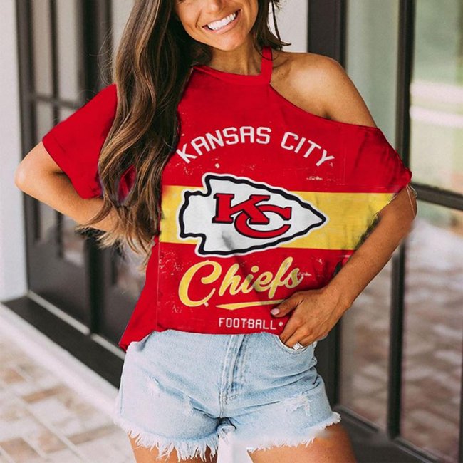 KANSAS CITY CHIEFS Fans Should Support Off-The-Shoulder Top T-Shirt