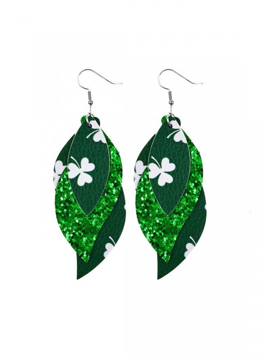 Women's Earrings Saint Patrick's Day Sequins Stylish Casual Earrings