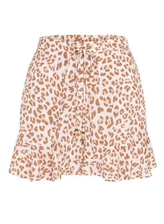 Women's Shorts Ruffle Flare Leopard Mid Waist Daily Casual Shorts