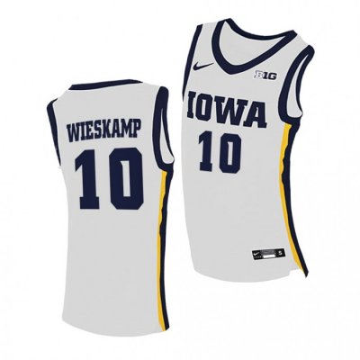 Iowa Hawkeyes Joe Wieskamp White 2020-21 Home College Basketball Jersey