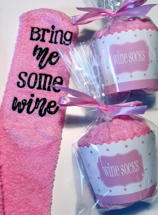 If you can read this Bring me some wine Women's Socks Solid Cotton Letter Socks