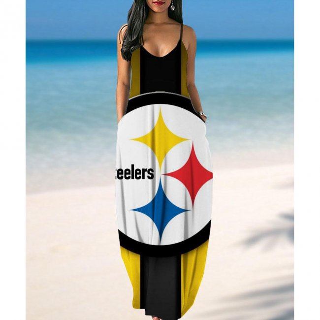 Women's Pittsburgh Steelers Summer Suspender Skirt