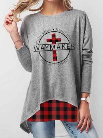 Women's Way Maker Miracle Worker Promise Keeper Printed Sweatshirt