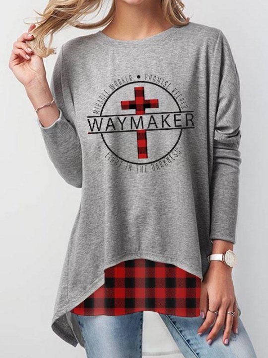 Women's Way Maker Miracle Worker Promise Keeper Printed Sweatshirt