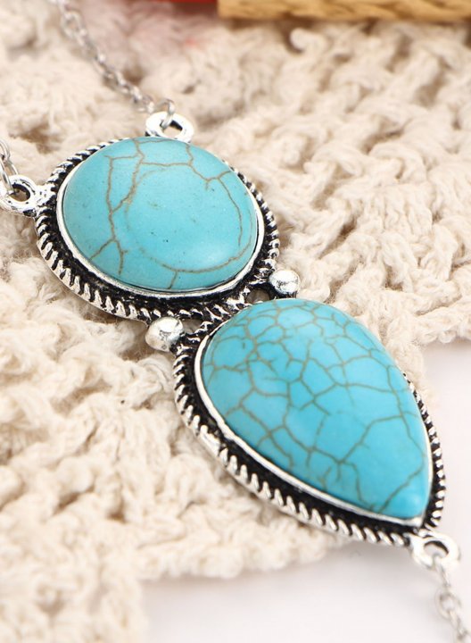 Women's Bracelets Solid Geometric Turquoise Alloy Bracelets