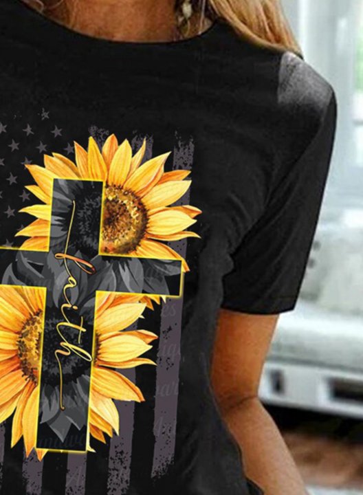 Women's T-shirts Sunflower Cross T-shirt