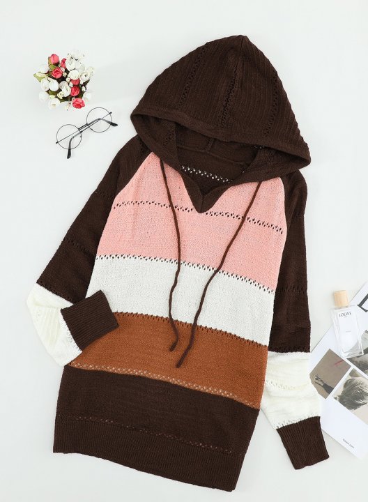 Hollow Out Knitted Lightweight Hoodie