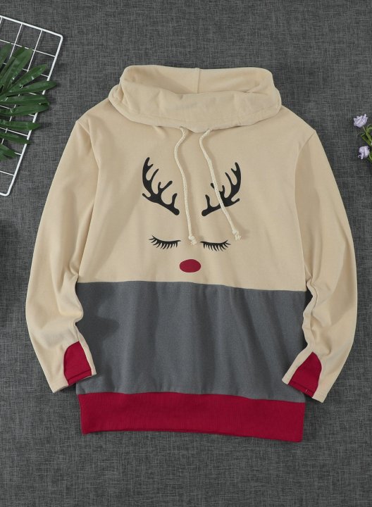 Casual Buckhorn Christmas Hooded Sweatshirt